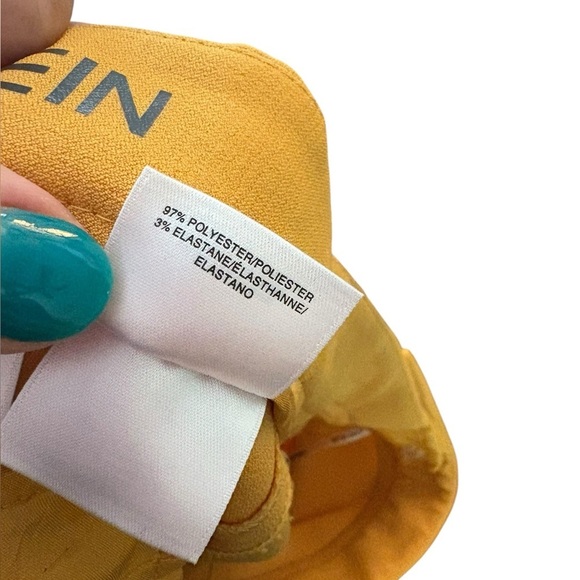 Anne Klein Dress Pants 6 Mustard Yellow Stretch Career Business Straight Leg - Picture 7 of 8